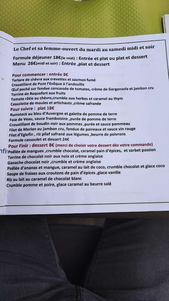 Le Chef et sa Femme - Menu Image 4